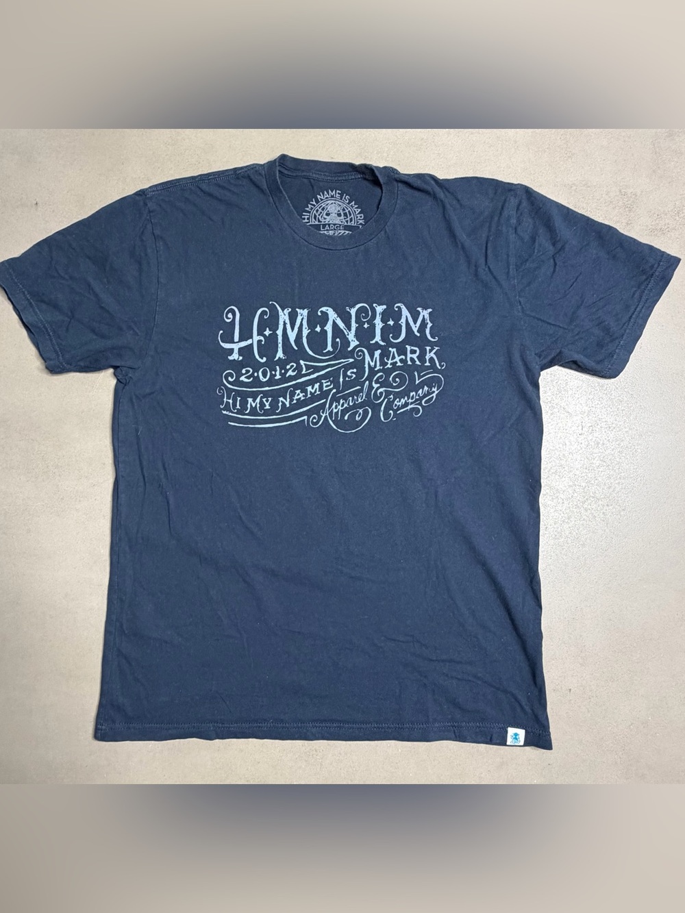 HI MY NAME IS MARK Navy HMNIM T-Shirt - L